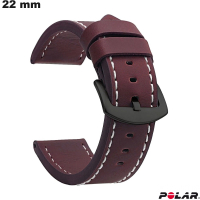 Brown 22mm Polar quality watch leatherette bracelet