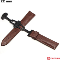 Armband 22 mm OnePlus Marron Echtes Leder # Kostenloser Versand