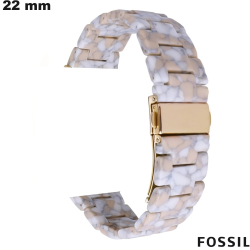 Bracelet Gris Fossil de montre 22 mm Résine