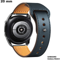 Armband Blau Samsung 20 mm Leder Uhr | Versand für 3,99€