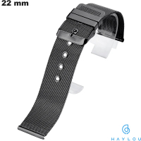 Haylou Milanese Armband 22 mm Schwarz Metall Uhr kaufen