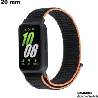 Vente Bracelet 20mm Tissu de montre Noir Samsung (Galaxy Fit 3)