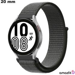Bracciale 20 mm Amazfit Tessuto per orologio Grigio