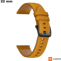 Koop Geel Echt Leren Smartwatch Horlogeband