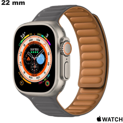 Pulsera de 22 mm Gris para reloj Apple Watch de silicona