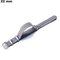 Bracelet Nylon 22 mm pour montre Gris