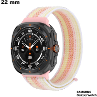 Bracelet 22mm Blanc Nylon montre Samsung