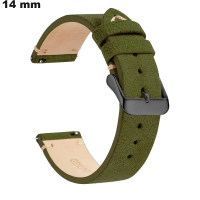Vendita Bracciale vintage Verde Pelle vera per orologio 14 mm