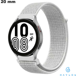 Bracelet Blanc montre intelligente 20 mm Tissu Haylou