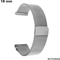 Armbanduhr 18mm Versilbert Edelstahl von Withings in hoher Qualität