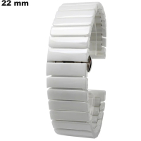22mm White Ceramic Watch Bracelet | Free Shipping