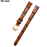 Bracciale in vera pelle per orologio 16 mm Marrone / Spedizione Gratuita