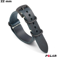 Blue 22 mm Polar watch strap Genuine Leather Vintage cheap