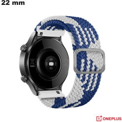OnePlus 22mm smartwatch band Blauwe rekbare nylon
