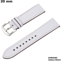 Verkauf echtes Lederarmband Weiß für Samsung Uhr 20mm