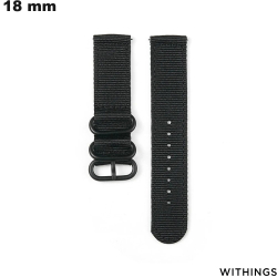 Armband Zulu Sport Schwarz Withings 18mm Nylon Uhr