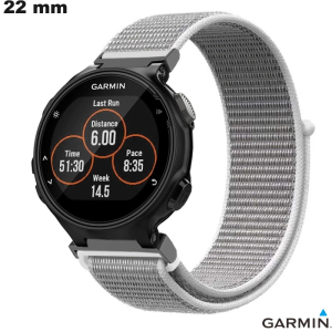 Gray Garmin 22mm Fabric Watch Bracelet | Fast Shipping