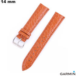 Bracelet Cuir véritable 14mm Marron pour montre Garmin
