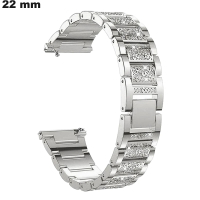 Bracciale strass per orologio 22 mm Argentato | Spedizione Gratuita