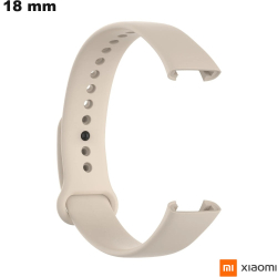 Bracelet Caoutchouc montre étanche 18 mm Beige Xiaomi
