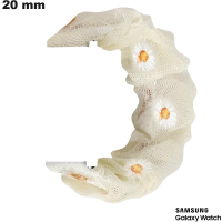 Armband Weiß Stoff Marguerite Samsung 20mm für Uhr günstig