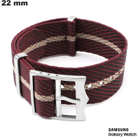 Armband Stoff Rot für Smartwatch 22mm Samsung # Premium Qualität