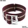Armband Stoff Rot für Smartwatch 22mm Samsung # Premium Qualität