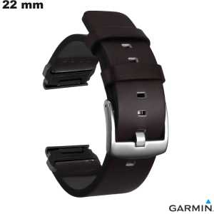 Koop Garmin Quickfit Horlogeband Grijs Leer 22mm Koop Garmin Quickfit Horlogeband Grijs Leer 22mm