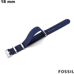 Bracelet Bleu Fossil montre connectée Nylon 18mm