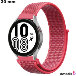 Pink Fabric Bracelet 20mm Amazfit Smartwatch