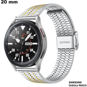 Verkauf Armband aus Edelstahl 20mm Silber für Samsung Uhr