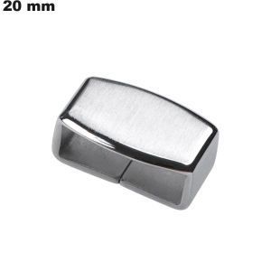 Vente Loop pas cher Argenté 20mm bracelet Acier Inoxydable