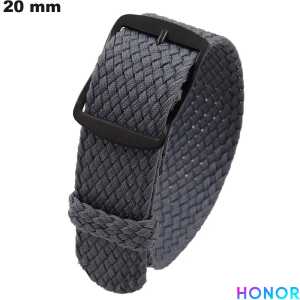 Bracelet Tissu Honor pour montre Gris 20mm ● Envoi en 24h