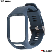 Armband h TomTom 26 mm Gummi Blau für Uhr günstig