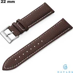 Bracelet Cuir véritable Marron 22 mm Haylou