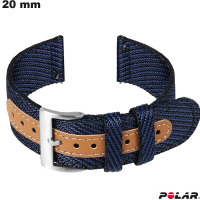 Armband 20 mm Nylon Polar Blauw goedkope smartwatch