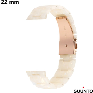 Pulsera de Resina Suunto Blanca para reloj de 22 mm - Montaje Fácil