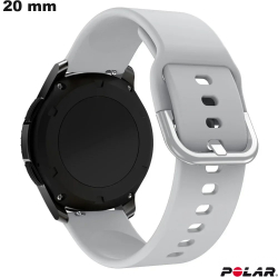 Bracelete smartwatch de cauchu antissuor Polar 20 mm Cinza
