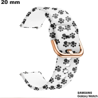 Comprar Pulsera Pata de perro Blanca 20 mm Samsung Silicona