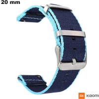 Venta de pulsera de tela de 20 mm azul para reloj inteligente Xiaomi