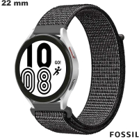 Comprar pulsera de 22 mm de tejido negro para reloj inteligente Fossil