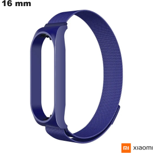 Armband mit feiner Maschenstruktur 16mm für Xiaomi Uhr in hochwertigem Blau