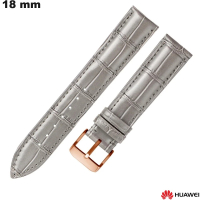 Echtem Lederarmband 18 mm Smartwatch Grau Huawei von hoher Qualität