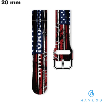 Armband aus Silikon 20mm mit amerikanischem Muster kaufen