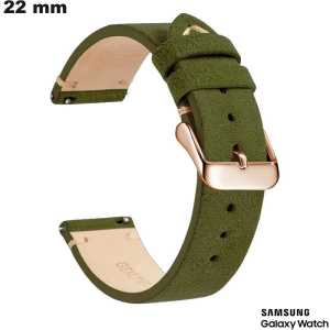 Pulseira Verde Samsung 22mm Couro verdadeiro ● Expedição 24h