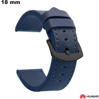 Bracelet Simili cuir de montre Bleu 18 mm Huawei de qualité