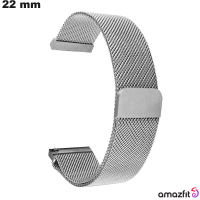 Silver Bracelet 22mm Amazfit Stainless Steel | Premium Quality