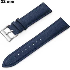 Bracelet pour montre Bleu 22mm Cuir véritable \ Livraison Gratuite