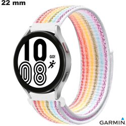 Bracelet Tissu Garmin montre 22mm Multicolore