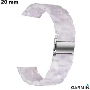 20 mm White Garmin Resin Bracelet Quality Smartwatch